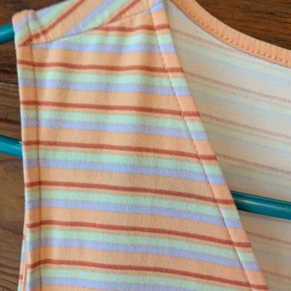 SO Orange and White Striped romper - Picture 4 of 8